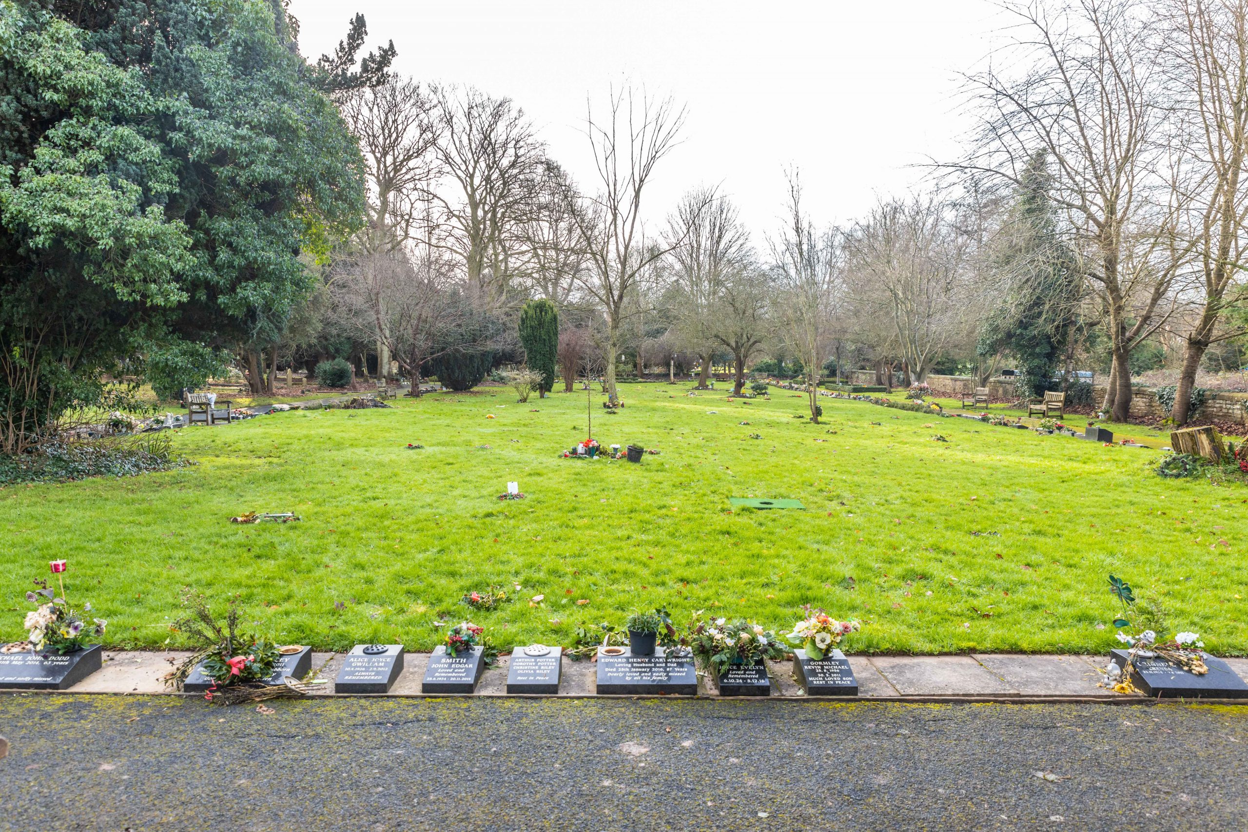 A quiet corner of the gardens at Astwood