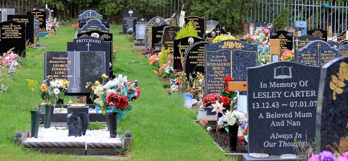 Memorial headstones at Astwood
